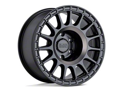 Black Rhino Sandstorm Semi Gloss Black with Machined Dark Tint Ring 5-Lug Wheel; 17x8; 10mm Offset (87-90 Dakota)