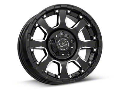 Black Rhino Sierra Gloss Black Milled 5-Lug Wheel; 17x9; 0mm Offset (05-11 Dakota)