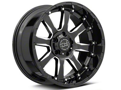 Black Rhino Sierra Gloss Black Milled 5-Lug Wheel; 20x10; -25mm Offset (05-11 Dakota)