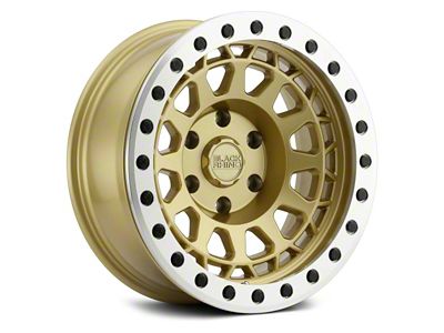 Black Rhino Primm Beadlock Matte Gold with Machined Ring 6-Lug Wheel; 17x8.5; 0mm Offset (21-25 F-150)