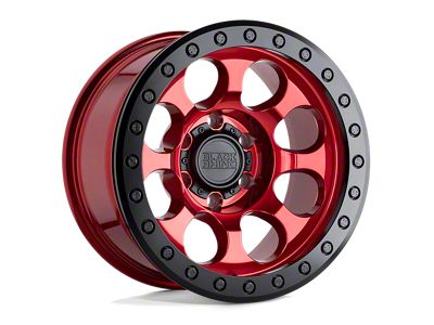 Black Rhino Riot Candy Red with Black Ring and Bolts 6-Lug Wheel; 17x8.5; 0mm Offset (21-24 F-150)