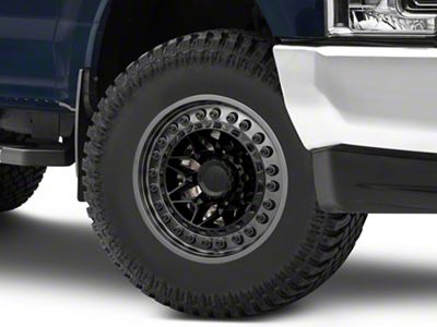 Black Rhino Alpha Matte Black with Gunmetal Lip 8-Lug Wheel; 18x9; 0mm Offset (17-22 F-350 Super Duty SRW)