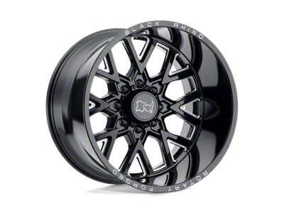Black Rhino Grimlock Gloss Black Milled 8-Lug Wheel; 20x11.5; -44mm Offset (23-25 F-350 Super Duty SRW)