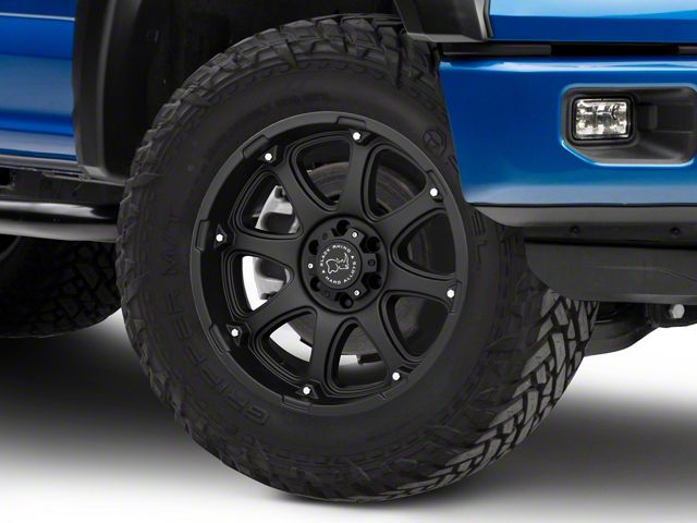 Black Rhino Glamis Matte Black 6-Lug Wheel; 20x9; -12mm Offset (15-20 F-150)