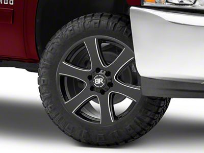 Black Rhino Haka Gloss Black Milled 6-Lug Wheel; 20x8.5; 45mm Offset (07-13 Silverado 1500)