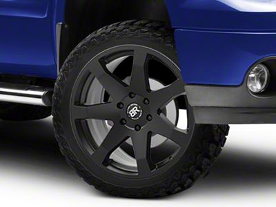Black Rhino Mozambique Matte Black 6-Lug Wheel; 22x9.5; 25mm Offset (07-13 Sierra 1500)