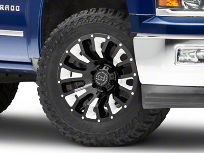 Black Rhino Pinatubo Gloss Black Milled 6-Lug Wheel; 20x12; -44mm Offset (14-18 Silverado 1500)