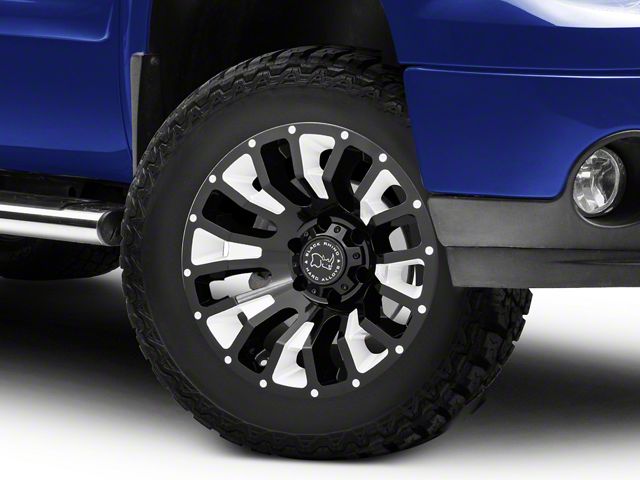 Black Rhino Pinatubo Gloss Black Milled 6-Lug Wheel; 20x12; -44mm Offset (07-13 Sierra 1500)