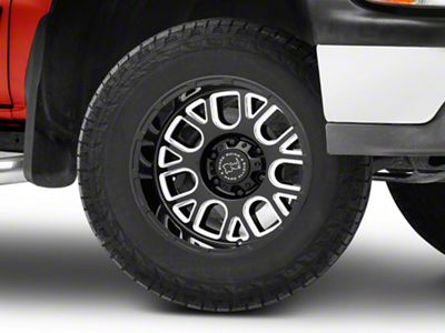 Black Rhino Pismo Gloss Black Milled 6-Lug Wheel; 18x9.5; -18mm Offset (99-06 Silverado 1500)