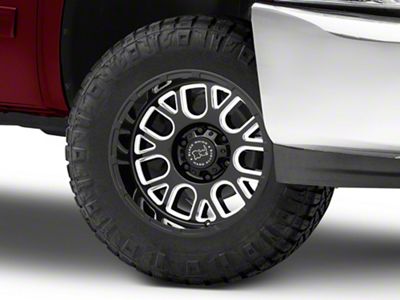 Black Rhino Pismo Gloss Black Milled 6-Lug Wheel; 18x9.5; -18mm Offset (07-13 Silverado 1500)