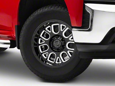 Black Rhino Pismo Gloss Black Milled 6-Lug Wheel; 18x9.5; -18mm Offset (19-25 Silverado 1500)