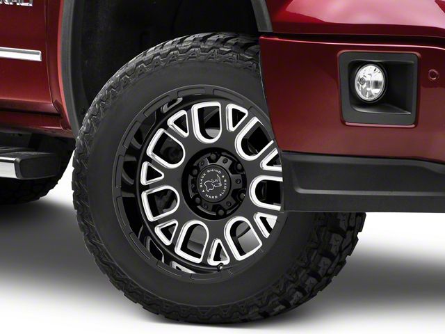 Black Rhino Pismo Gloss Black Milled 6-Lug Wheel; 20x12; -44mm Offset (19-24 Sierra 1500)