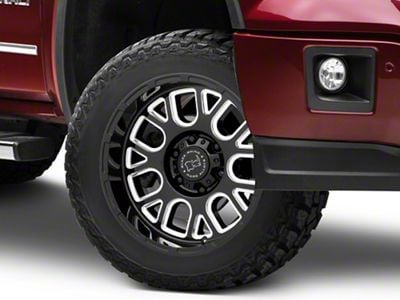 Black Rhino Pismo Gloss Black Milled 6-Lug Wheel; 20x9.5; 6mm Offset (14-18 Sierra 1500)