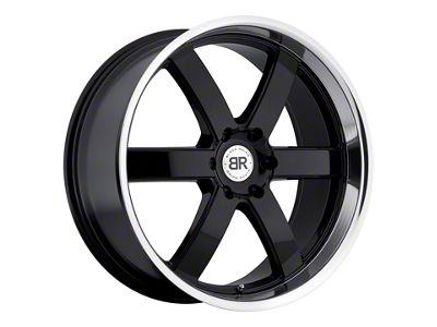 Black Rhino Pondora Gloss Black Machined 6-Lug Wheel; 22x9.5; 30mm Offset (15-20 F-150)