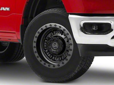Black Rhino Abrams Textured Matte Gunmetal 8-Lug Wheel; 17x9.5; -18mm Offset (06-08 RAM 1500 Mega Cab)