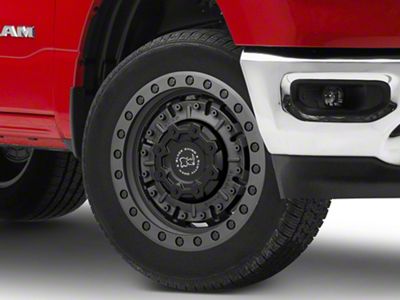 Black Rhino Abrams Textured Matte Gunmetal 6-Lug Wheel; 20x9.5; 2mm Offset (19-25 RAM 1500)