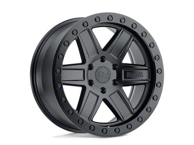 Black Rhino Attica Matte Black with Black Ring 5-Lug Wheel; 20x9.5; 0mm Offset (02-08 RAM 1500, Excluding Mega Cab)