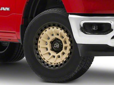 Black Rhino Barrage Desert Sand on Matte Black 6-Lug Wheel; 18x9; 0mm Offset (19-25 RAM 1500)
