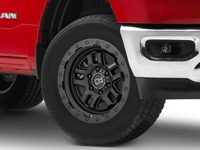 Black Rhino Barstow Textured Matte Black 6-Lug Wheel; 18x9.5; 12mm Offset (19-25 RAM 1500)