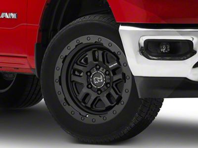 Black Rhino Barstow Textured Matte Black 6-Lug Wheel; 20x9.5; -18mm Offset (19-25 RAM 1500)