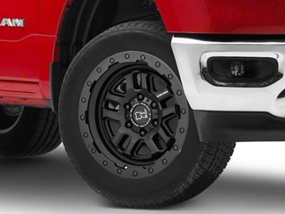 Black Rhino Barstow Textured Matte Black 6-Lug Wheel; 20x9.5; 0mm Offset (19-25 RAM 1500)