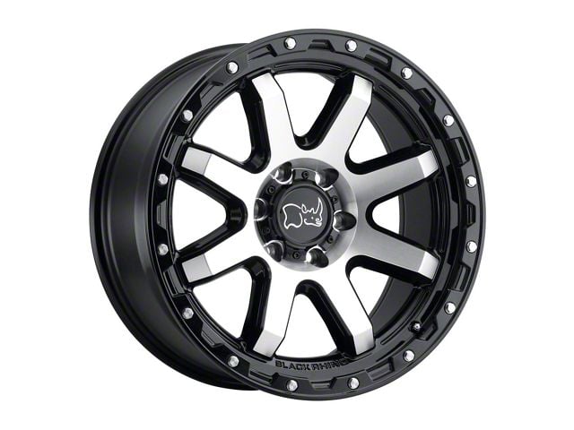 Black Rhino Coyote Gloss Black Machined 5-Lug Wheel; 17x9; 2mm Offset (09-18 RAM 1500)