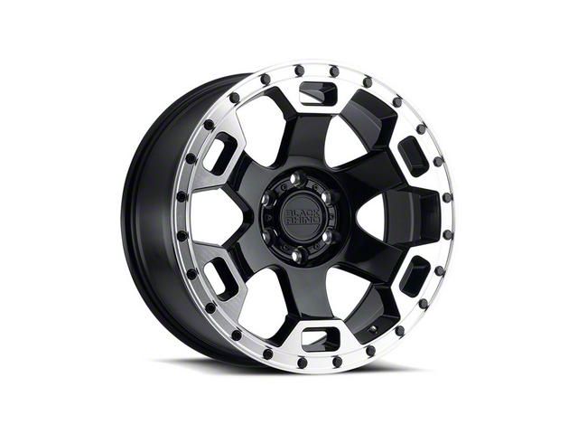 Black Rhino Gauntlet Gloss Black Machined 6-Lug Wheel; 20x9; 12mm Offset (19-24 RAM 1500)