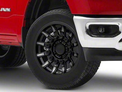 Black Rhino Mission Matte Black with Machined Tinted Spokes 6-Lug Wheel; 20x9; -18mm Offset (19-25 RAM 1500)