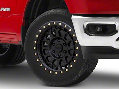 Black Rhino Primm Matte Black with Brass Bolts 6-Lug Wheel; 20x9.5; 12mm Offset (19-25 RAM 1500)