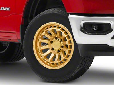 Black Rhino Raid Gold 6-Lug Wheel; 18x9.5; 12mm Offset (19-24 RAM 1500)