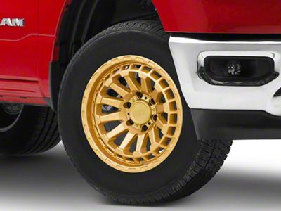 Black Rhino Raid Gold 6-Lug Wheel; 18x9.5; -18mm Offset (19-24 RAM 1500)