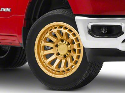 Black Rhino Raid Gold 6-Lug Wheel; 20x9.5; -18mm Offset (19-25 RAM 1500)