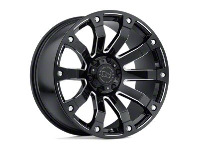 Black Rhino Selkirk Gloss Black Milled 5-Lug Wheel; 20x10; -12mm Offset (02-08 RAM 1500, Excluding Mega Cab)