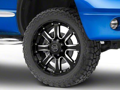 Black Rhino Sierra Gloss Black Milled 8-Lug Wheel; 22x10; 12mm Offset (06-08 RAM 1500 Mega Cab)
