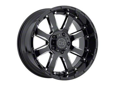 Black Rhino Sierra Gloss Black Milled 6-Lug Wheel; 20x11.5; -44mm Offset (19-24 RAM 1500)