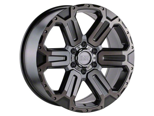 Black Rhino Wanaka Matte Gunmetal with Brushed Face and Gunmetal Tint 6-Lug Wheel; 20x9; 12mm Offset (19-24 RAM 1500)