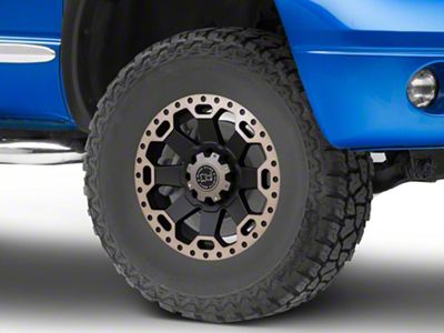Black Rhino Warlord Matte Black with Machined Dark Tint 8-Lug Wheel; 17x9; 12mm Offset (06-08 RAM 1500 Mega Cab)