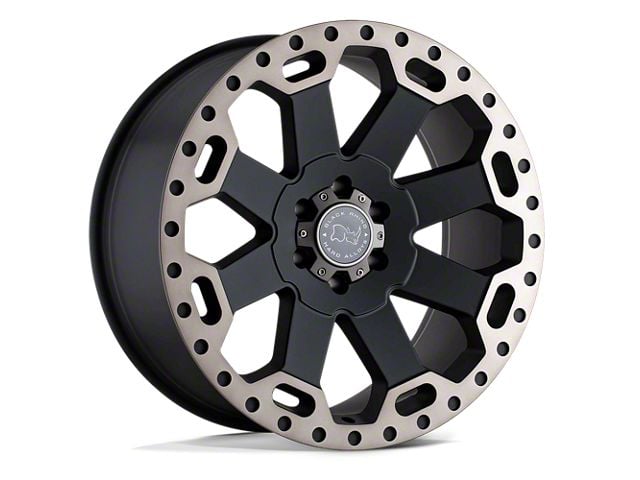 Black Rhino Warlord Matte Black with Machined Dark Tint 5-Lug Wheel; 18x9; 0mm Offset (02-08 RAM 1500, Excluding Mega Cab)