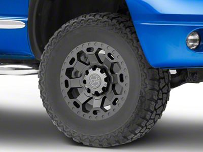 Black Rhino Warlord Matte Gunmetal 8-Lug Wheel; 18x9; -12mm Offset (06-08 RAM 1500 Mega Cab)