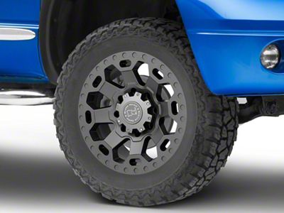 Black Rhino Warlord Matte Gunmetal 8-Lug Wheel; 20x9; 12mm Offset (06-08 RAM 1500 Mega Cab)