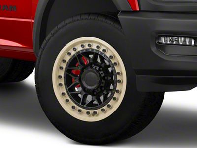 Black Rhino Alpha Matte Black with Sand Lip 8-Lug Wheel; 20x10; -18mm Offset (19-24 RAM 2500)