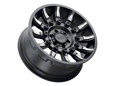 Black Rhino Mission Matte Black with Machined Tinted Spokes 8-Lug Wheel; 18x9; -18mm Offset (19-24 RAM 3500 SRW)