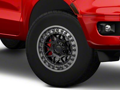 Black Rhino Alpha Matte Black with Gunmetal Lip 6-Lug Wheel; 17x9; 0mm Offset (19-23 Ranger)