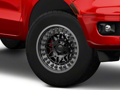 Black Rhino Alpha Matte Black with Gunmetal Lip 6-Lug Wheel; 18x9; 0mm Offset (19-23 Ranger)