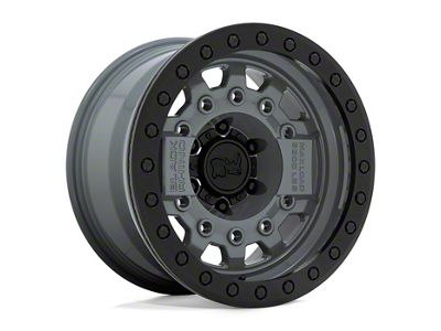 Black Rhino Avenger Beadlock Battleship Gray 6-Lug Wheel; 17x8.5; 0mm Offset (19-23 Ranger)