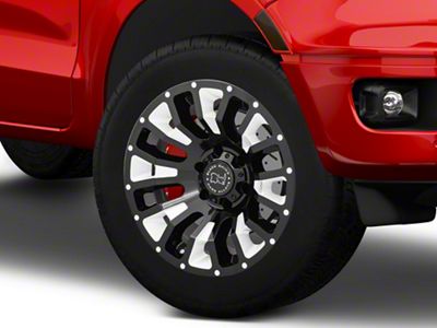 Black Rhino Pinatubo Gloss Black Milled 6-Lug Wheel; 20x12; -44mm Offset (19-23 Ranger)