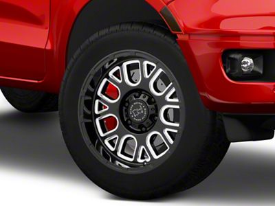 Black Rhino Pismo Gloss Black Milled 6-Lug Wheel; 20x9.5; 6mm Offset (19-23 Ranger)