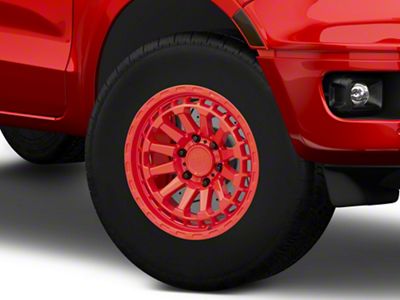 Black Rhino Raid Gloss Red 6-Lug Wheel; 17x8.5; 0mm Offset (19-23 Ranger)