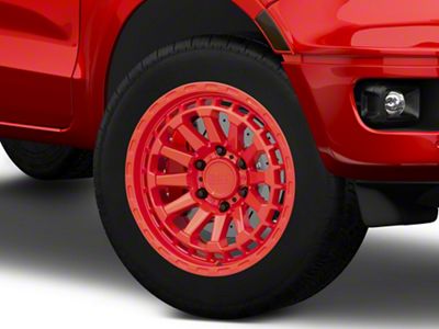 Black Rhino Raid Gloss Red 6-Lug Wheel; 20x9.5; 12mm Offset (19-23 Ranger)