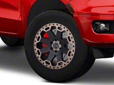 Black Rhino Warlord Matte Black with Machined Dark Tint Lip 6-Lug Wheel; 18x9; 12mm Offset (19-23 Ranger)